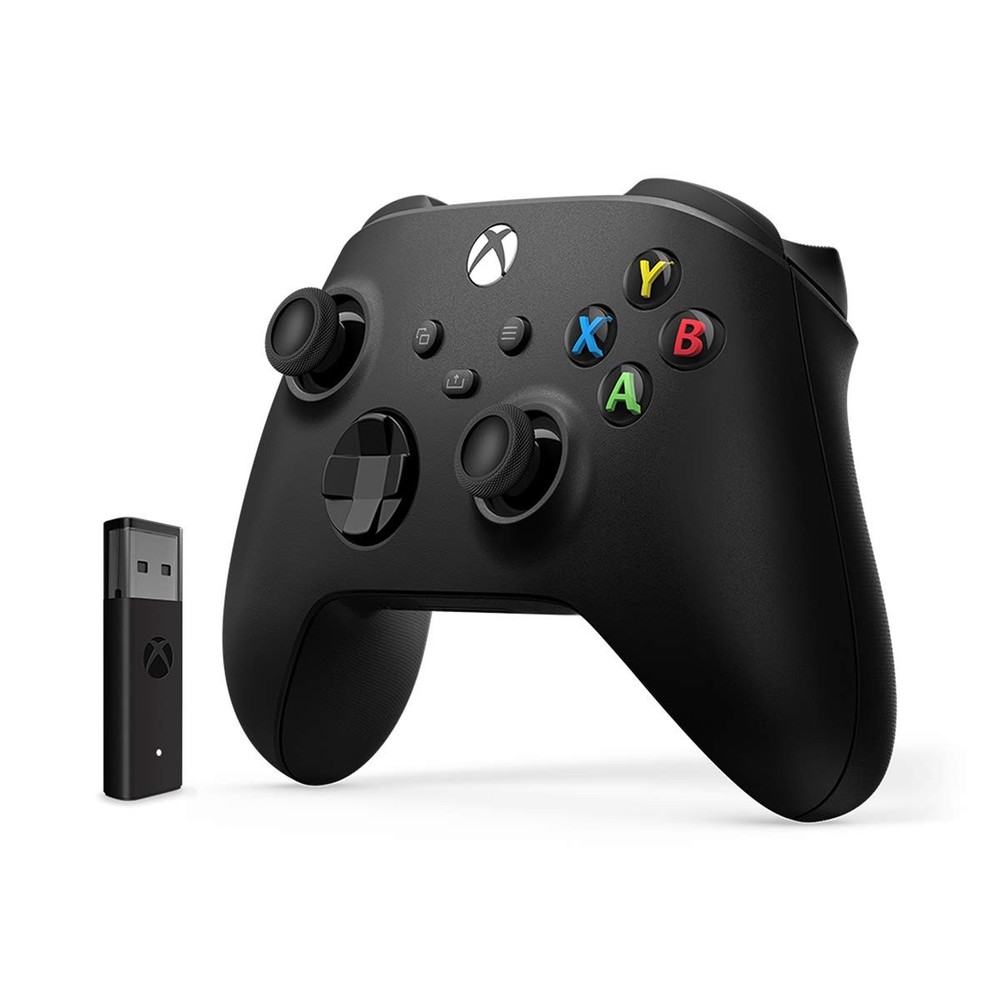 Xbox Wireless Controller Carbon Black + Wireless Adapter for Windows (Xbox