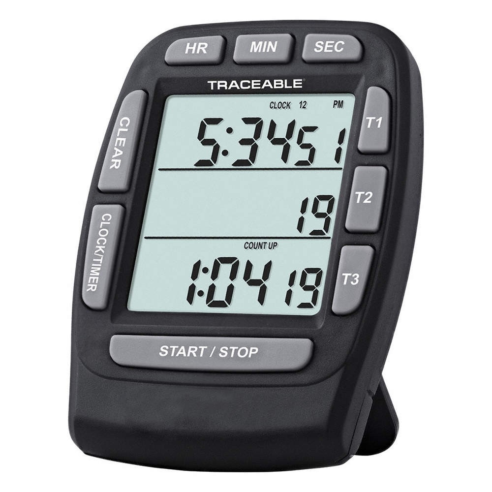 TRACEABLE  Digital Clock, CountDown,CountUp, 20hrs 817L93