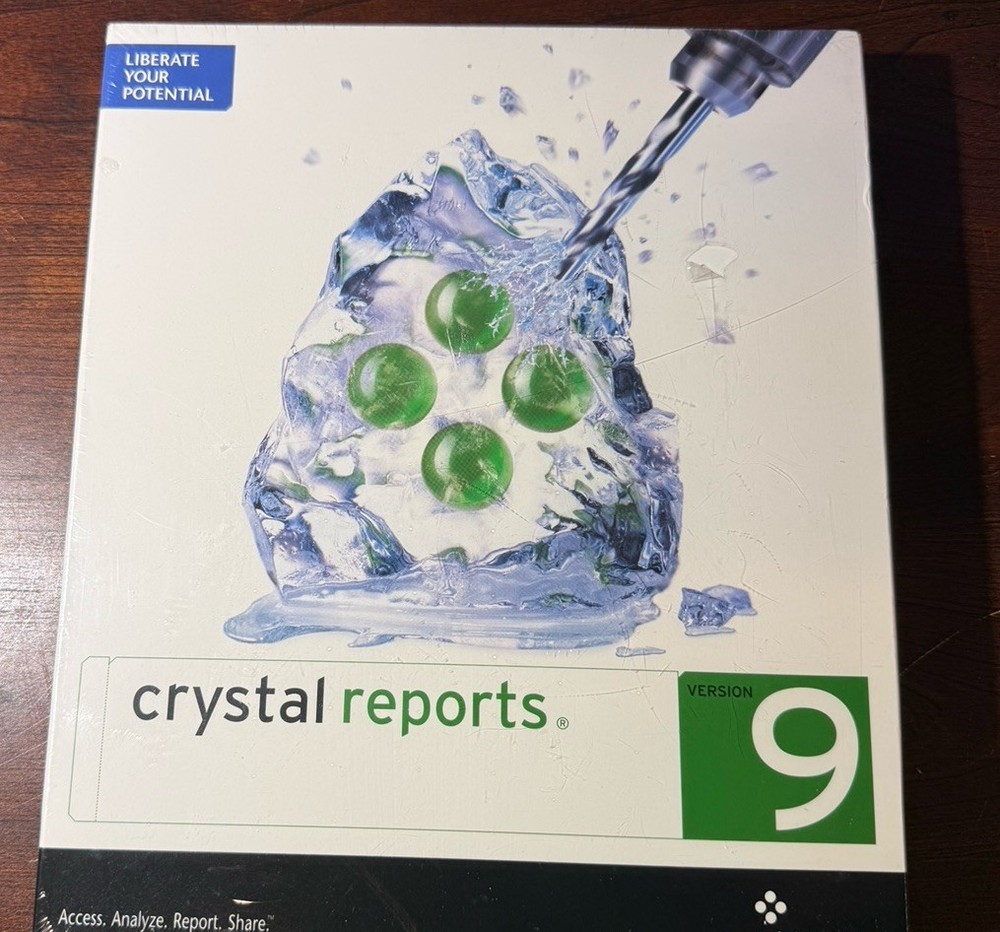 Crystal Reports 9 Professional Full Product For Windows ( Sealed Retail Box)