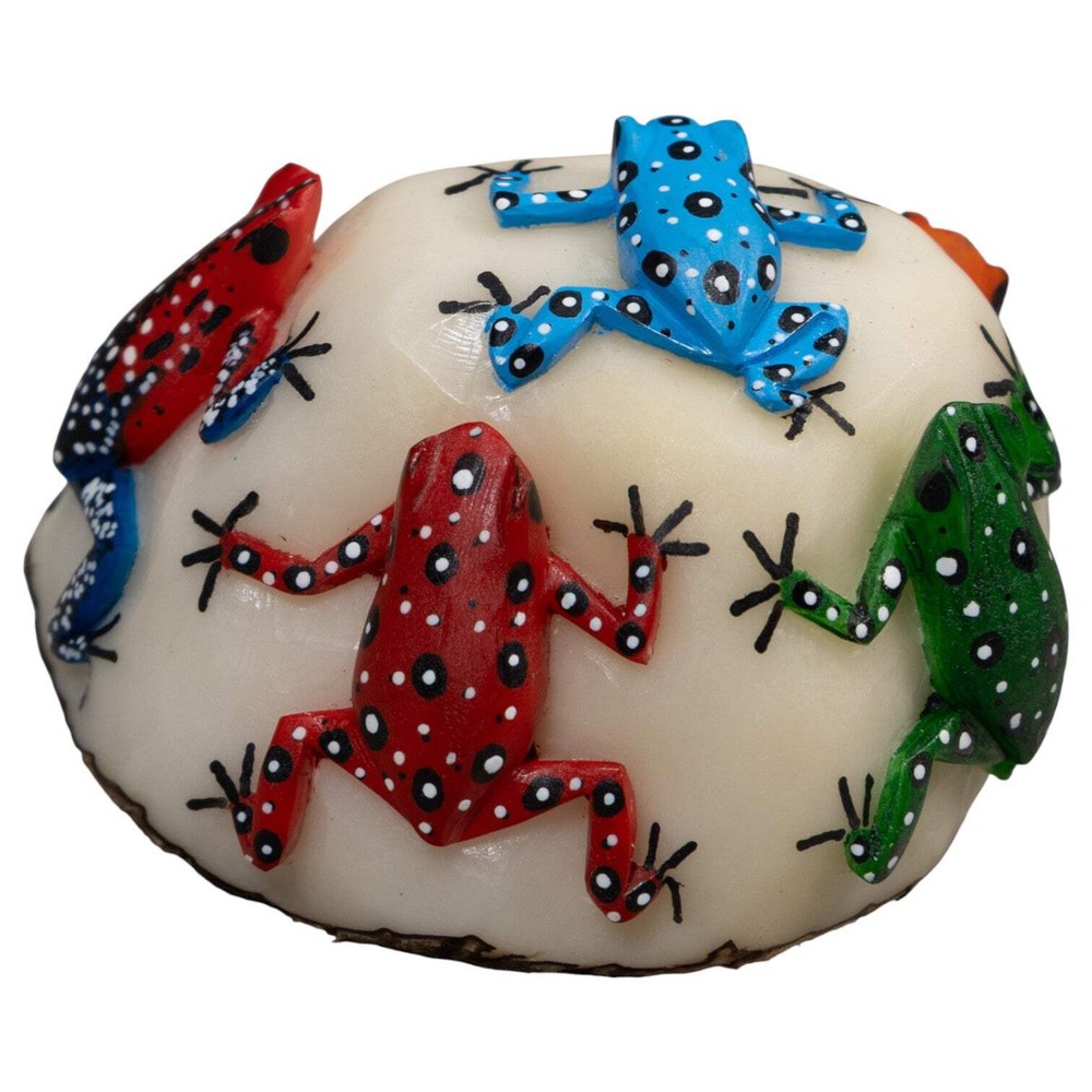 Multiple Poison Dart Frog Tagua Carving