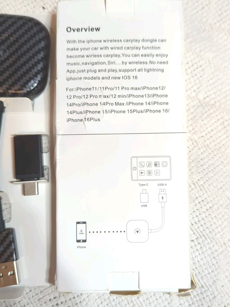 Wireless carplay adapter dongle