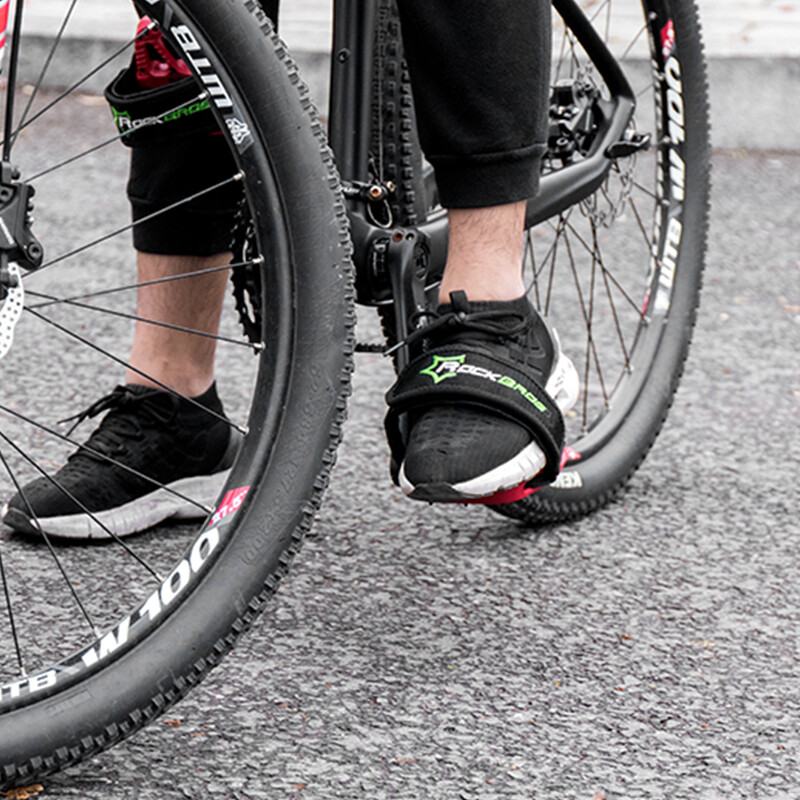 ROCKBROS 1Pair Bike Pedal Straps Pedal Toe Clips Straps Tape for Fixed Gear Bike