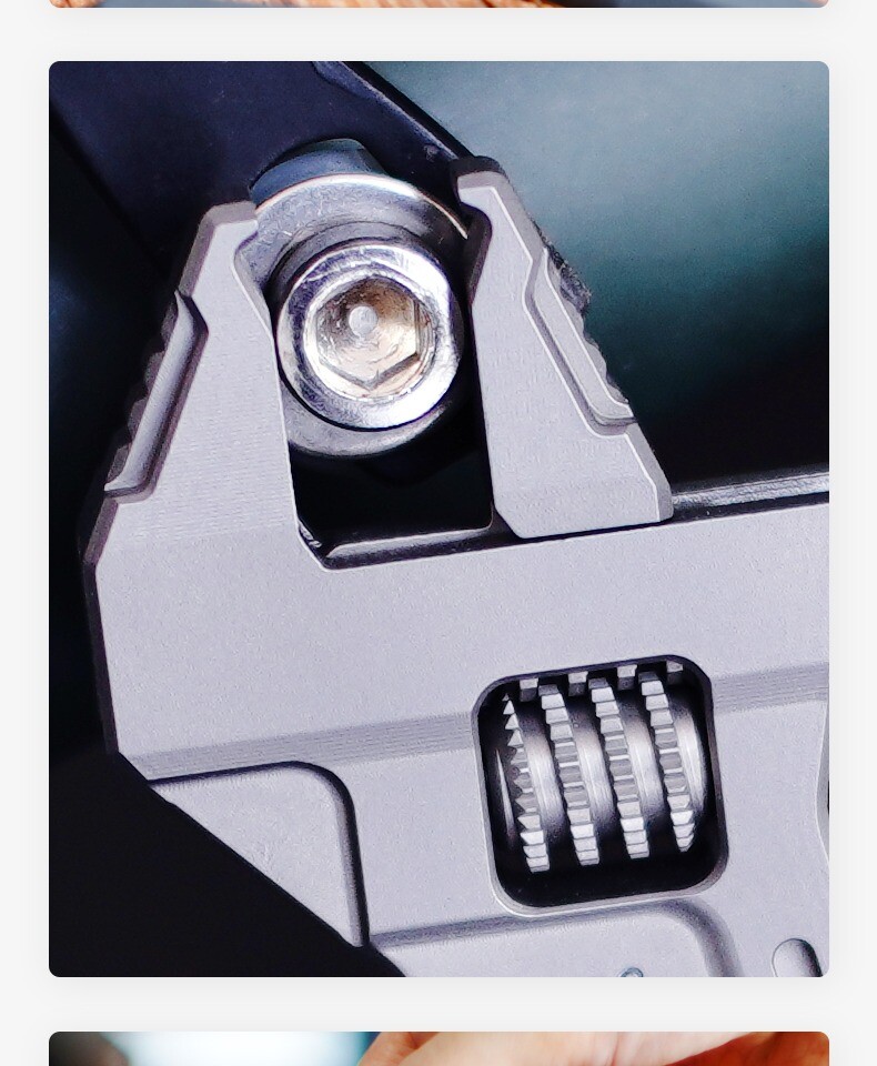 EDC Titanium Alloy Mini Adjustable Spanner Wrench Handle Rrepair Tools