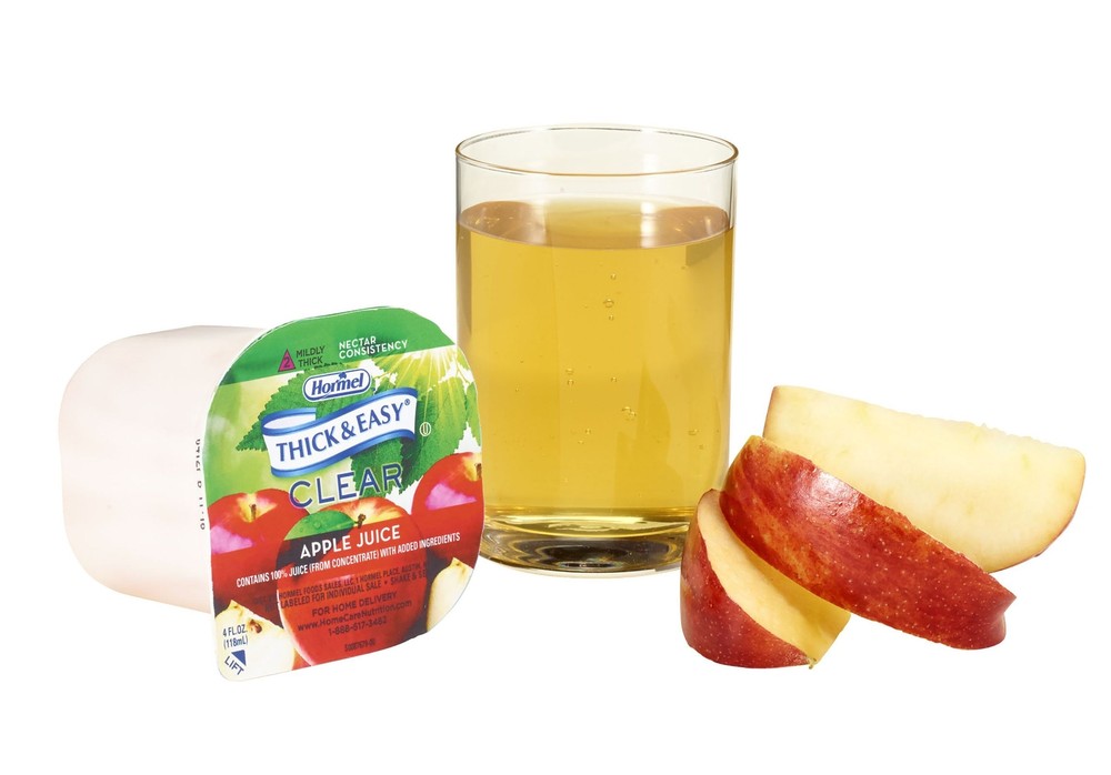 Thick & Easy Clear Nectar Consistency Apple Thickened Beverage, 4-ounce Cup