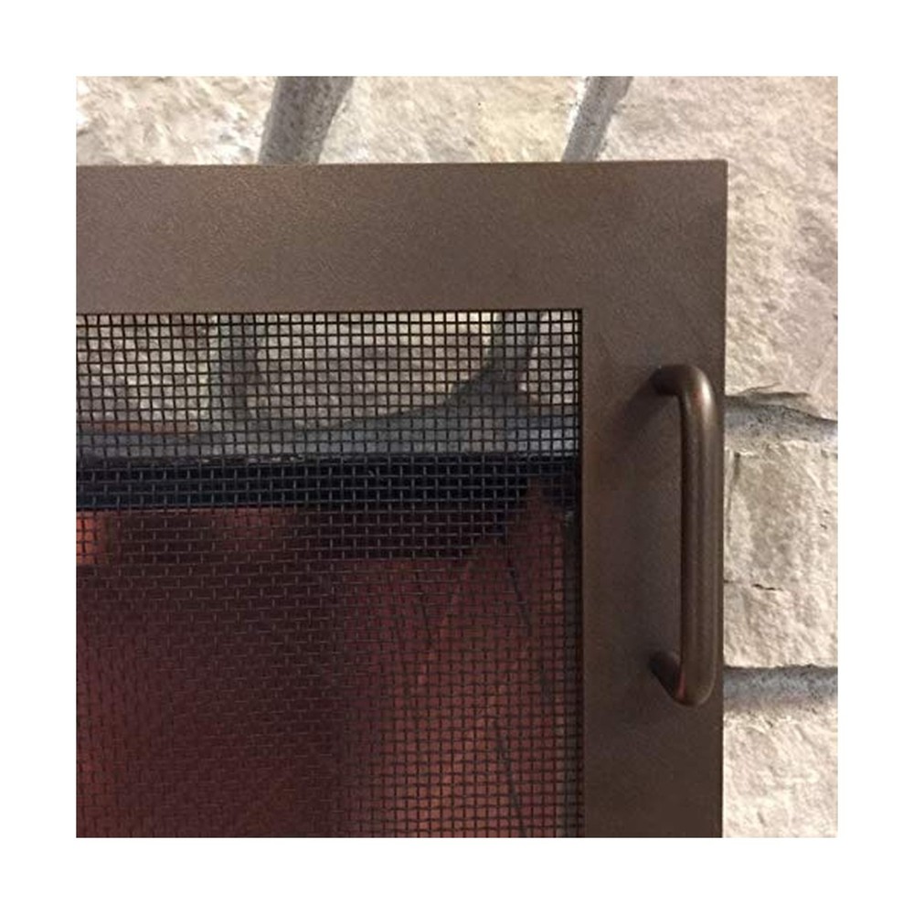 Fireplace Screen Pond Design (Textured Black, Large)