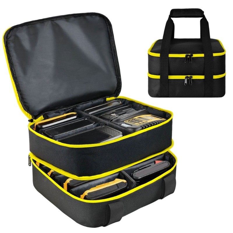 Multipurpose Battery Storage Container Shatterproof Fabric Texture for Storing