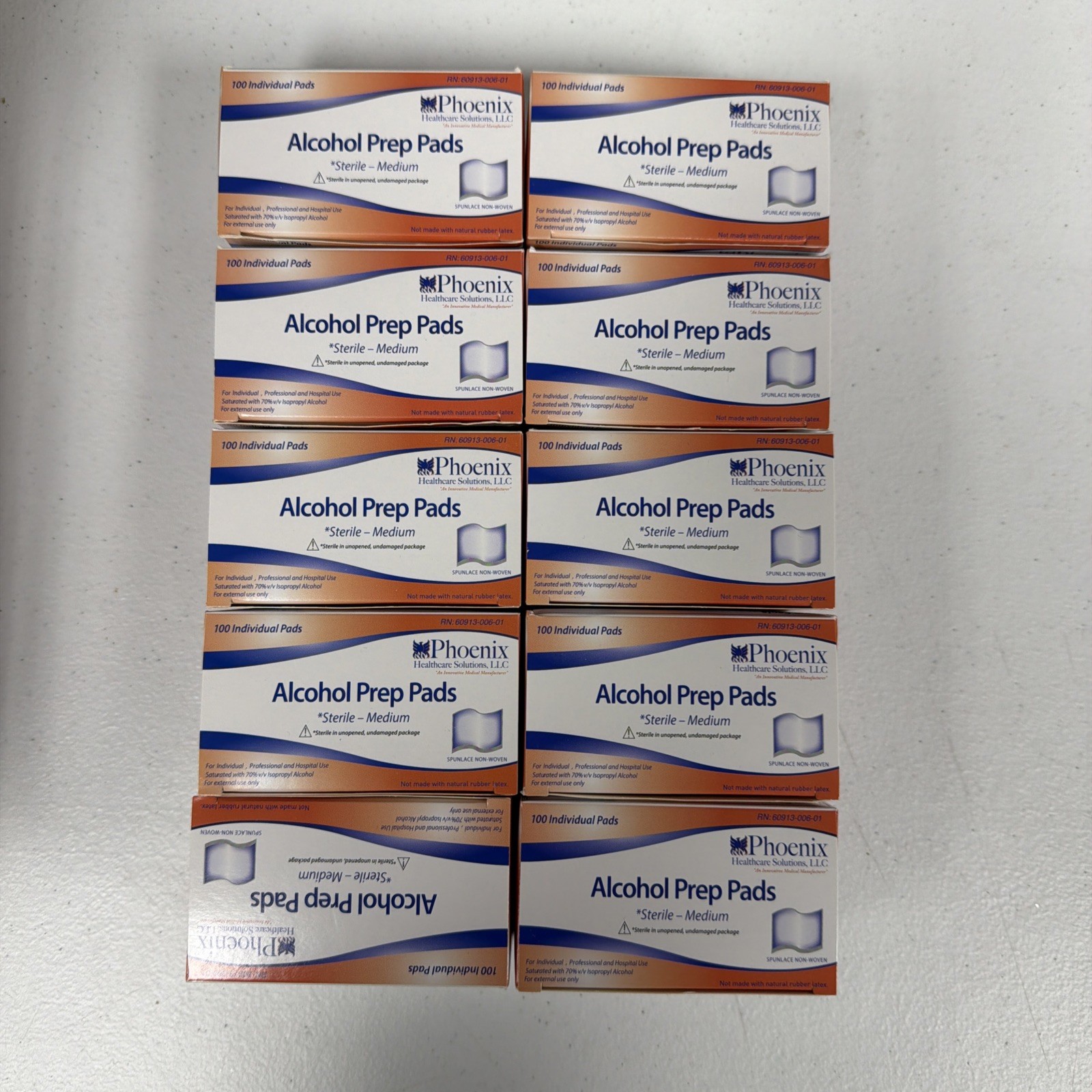 1,000 Count Medium 70% Alcohol Prep Pads, Individually Sealed