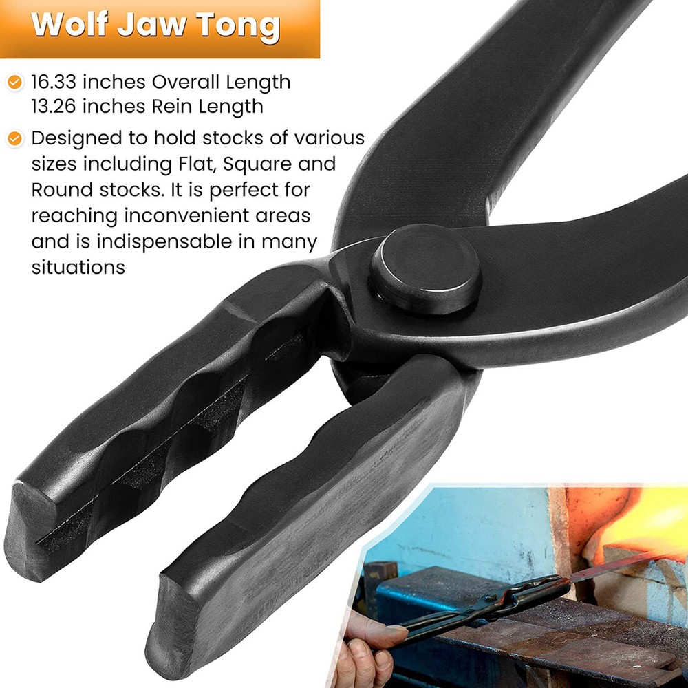 Knife Making Blacksmith Tongs Set Starter Beginner Bladesmith Tool Anvil Forge