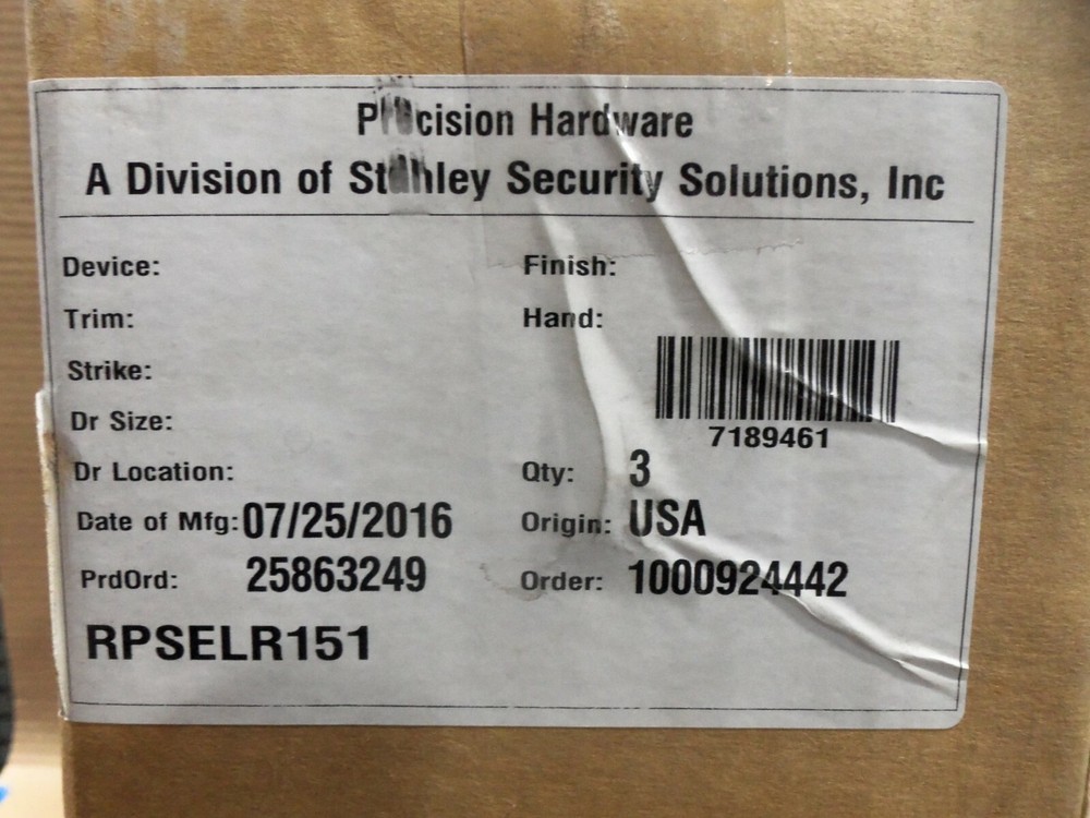 New In Sealed Box Precision Hardware RPSELR151 Power Supply