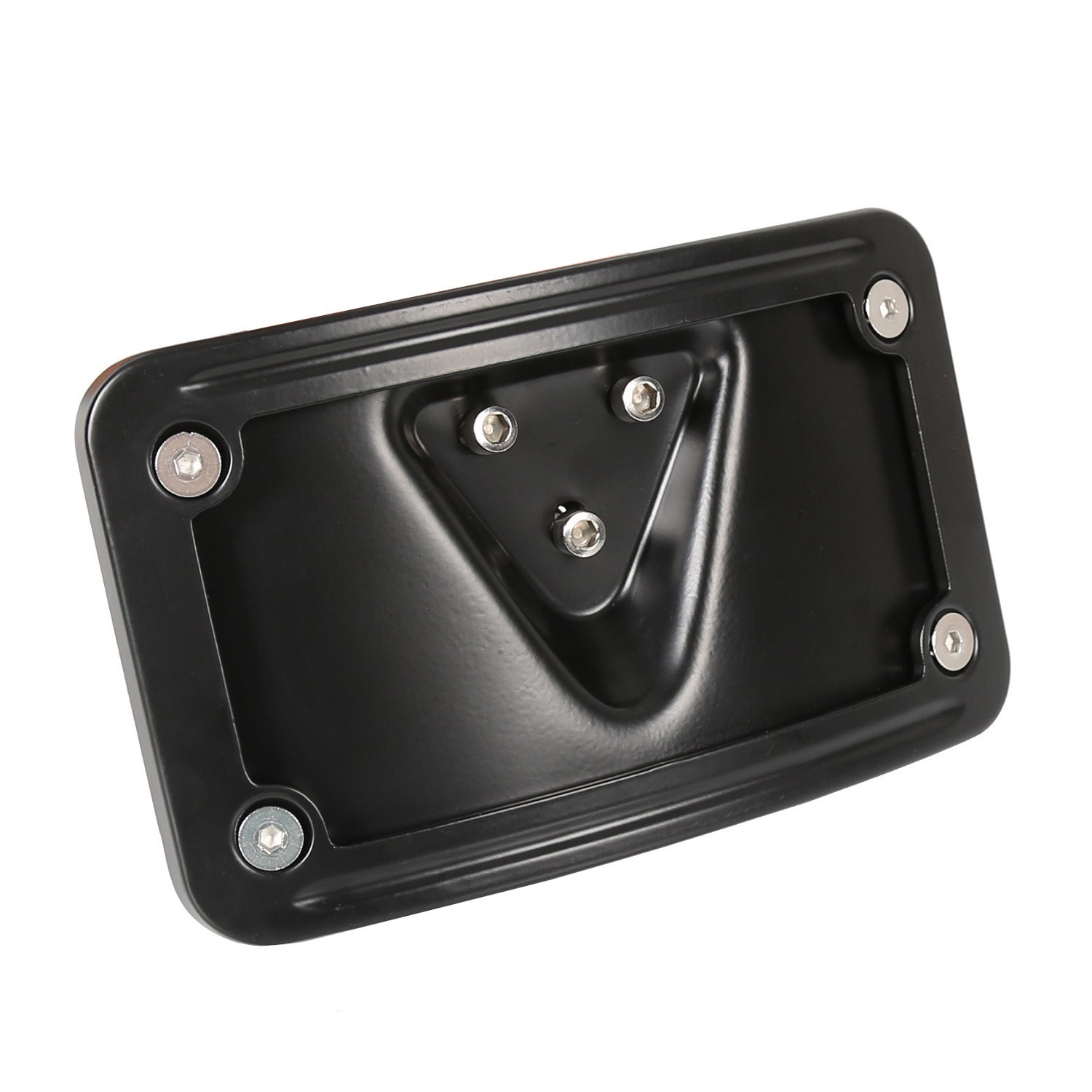 3 Hole Curved Laydown License Plate Mount Bracket For Harley Softail Sportster