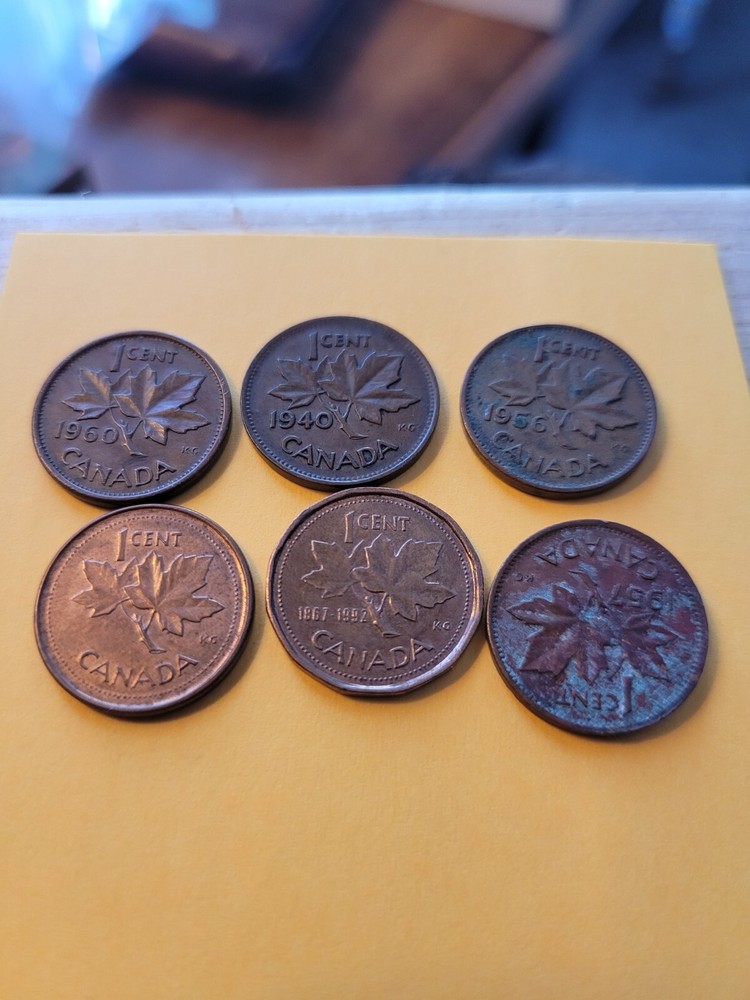 Old canada pennies lot