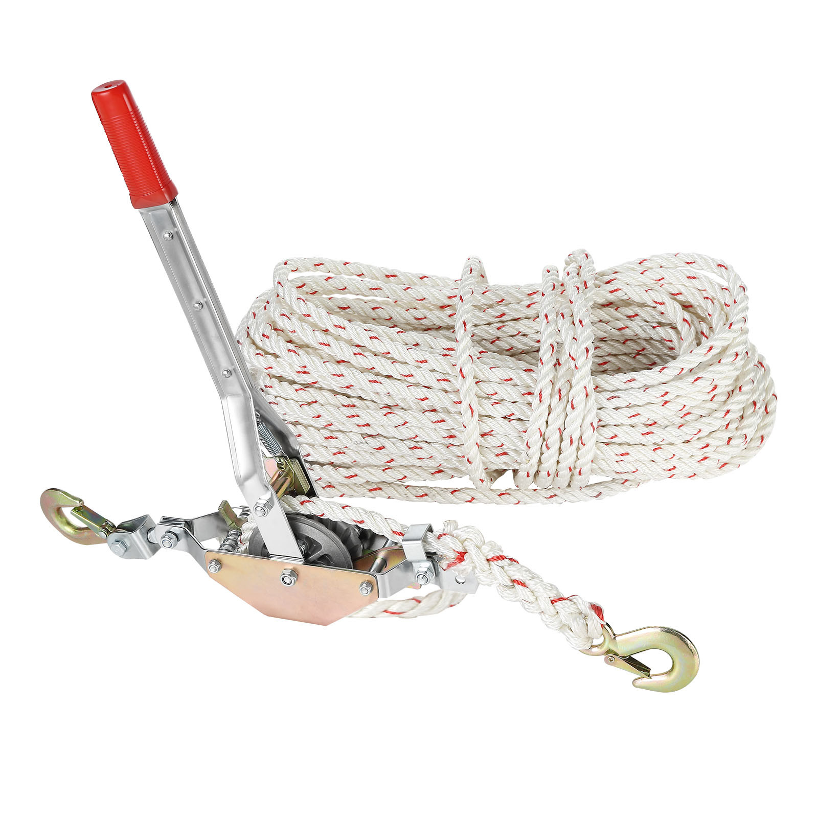 VEVOR Rope Puller Come Along Winch 3/4 Ton 1653lb Capacity 100' of 0.6" dia Rope