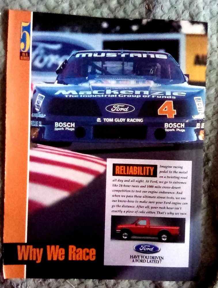 1993 Ford Racing Mustang Print Ad
