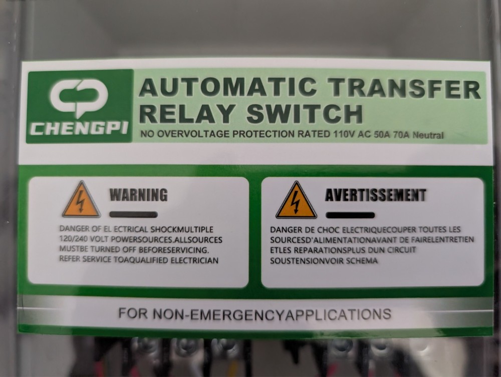 50 Amp Automatic Transfer Switch 110V RV Speedboat Campers
