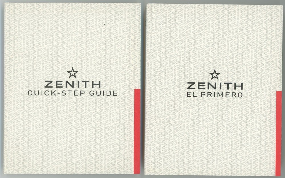 Zenith El Primero Watch Manual Instruction Book User Quick Step Guide 2015