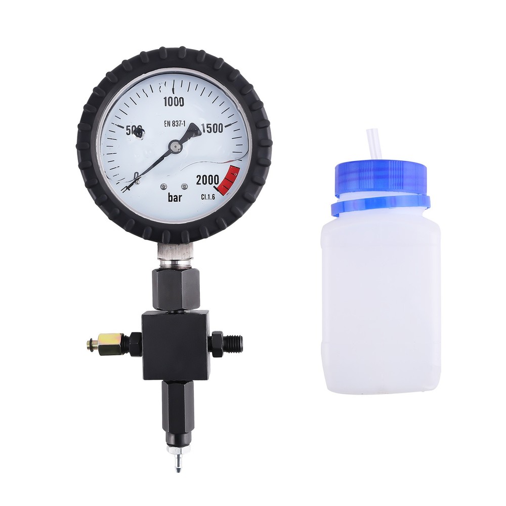 Diesel Engine Common Rail Pressure Test Kit 2000BAR Diagnostic Tool with Hoses