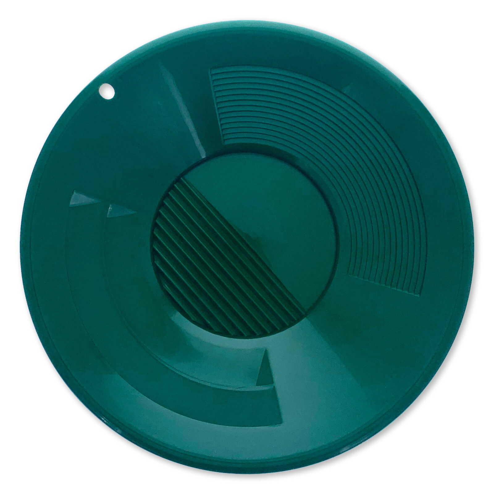ASR Outdoor 10 inch Gold Pan with Triple Riffles for Gold Prospecting, Green