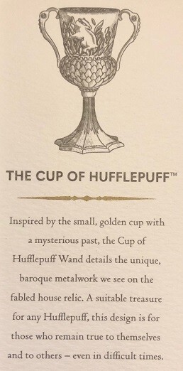 Hufflepuff Cup Wand 14", Harry Potter Design Collection Wizarding World Hogwarts