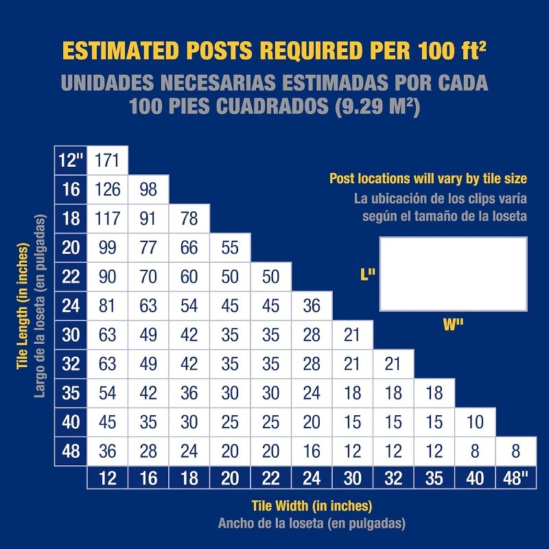 QEP 99839 LASH 360 Tile Leveling System 1/8" Posts (1,000 Pack)