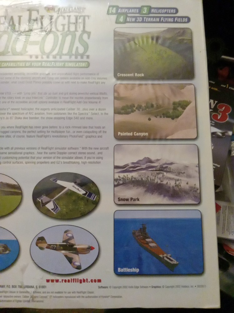 Great Planes RealFlight Add-ons Volume 4 Software Simulator New in Box