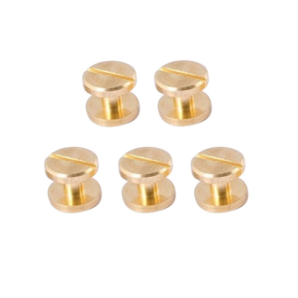 5/10Pcs Height 8mm Leather Craft Chicago Nail Brass Solid Rivets Stud Head N