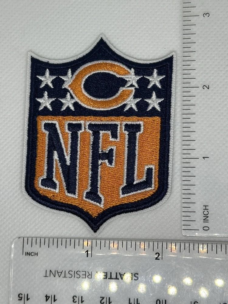 Chicago Bears NFL Logo Patch 2” X 3” Iron On Embroidered