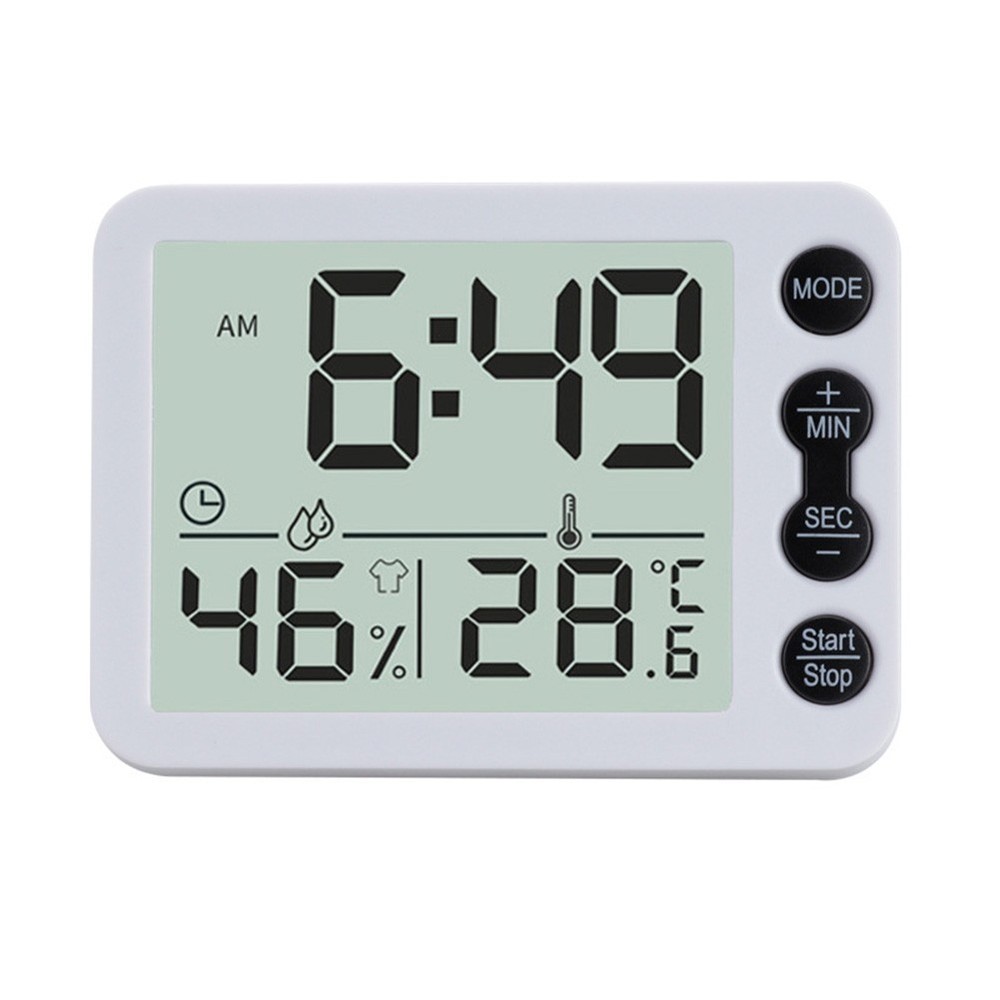 Small Mini Travel Clock with LCD Display Temperature and Battery Powered