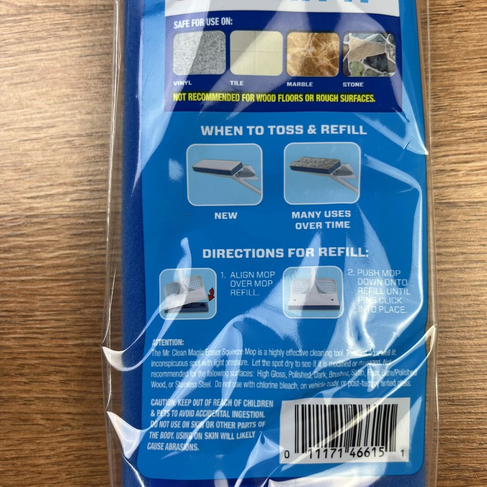 Lot of 3 Mr. Clean Magic Eraser Squeeze Mop Head Refill Type A NEW