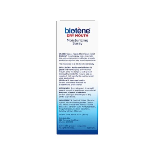 4 Pack Biotene Moisturizing Mouth Spray 1.5 Oz Each