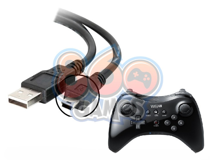 Nintendo Wii U Pro Controller USB Charging Cable