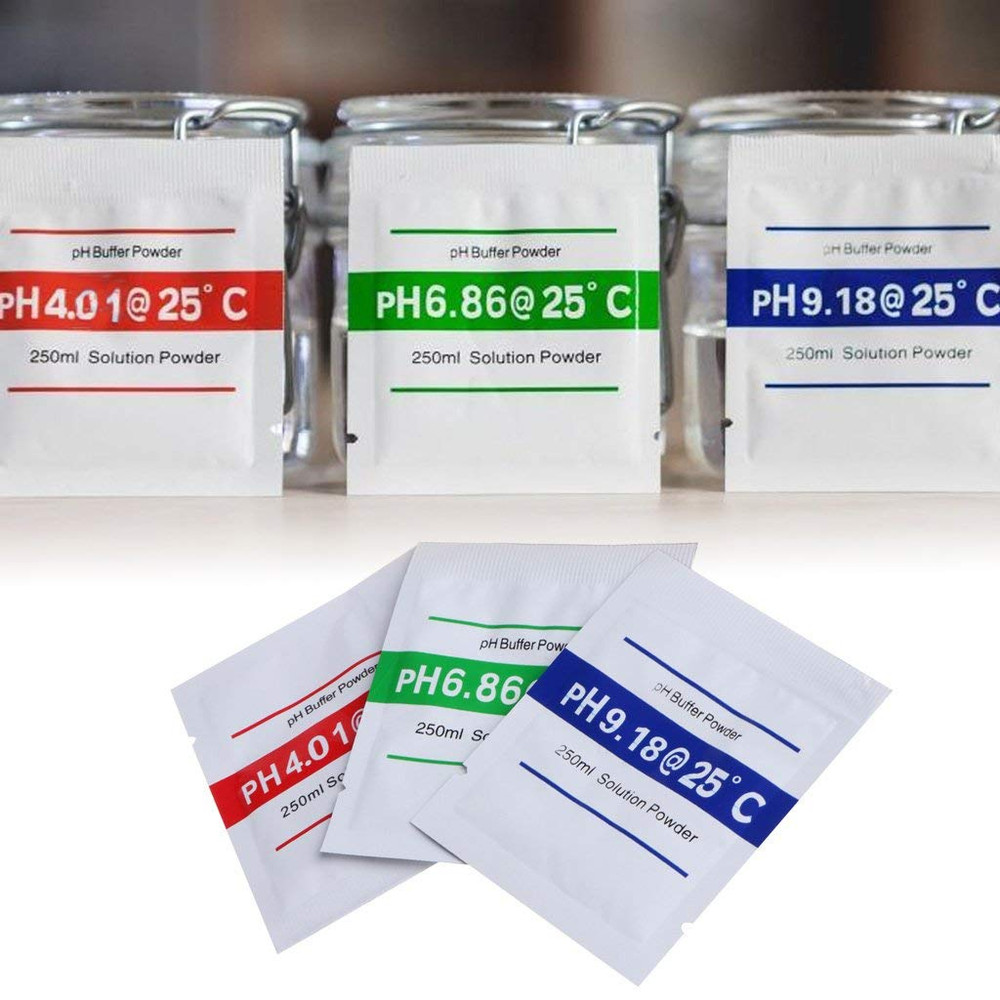 15 Pack Ph Meter Buffer Solution Powder Ph 6.86, 4.01, 9.18 for Precise Calibrat
