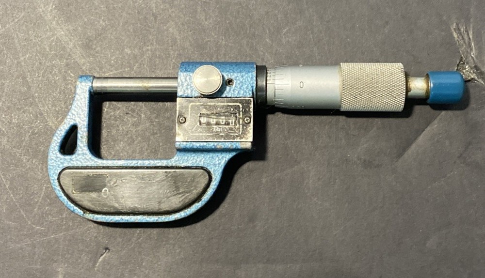 Fowler 0-1” Outside Digit Micrometer Range .0001" Carbide Tips Used