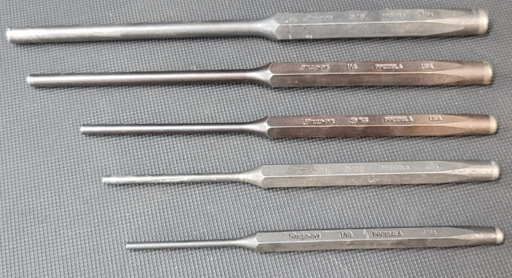 Snap On 5-Piece Long Punch Set 1/8" - 5/16"