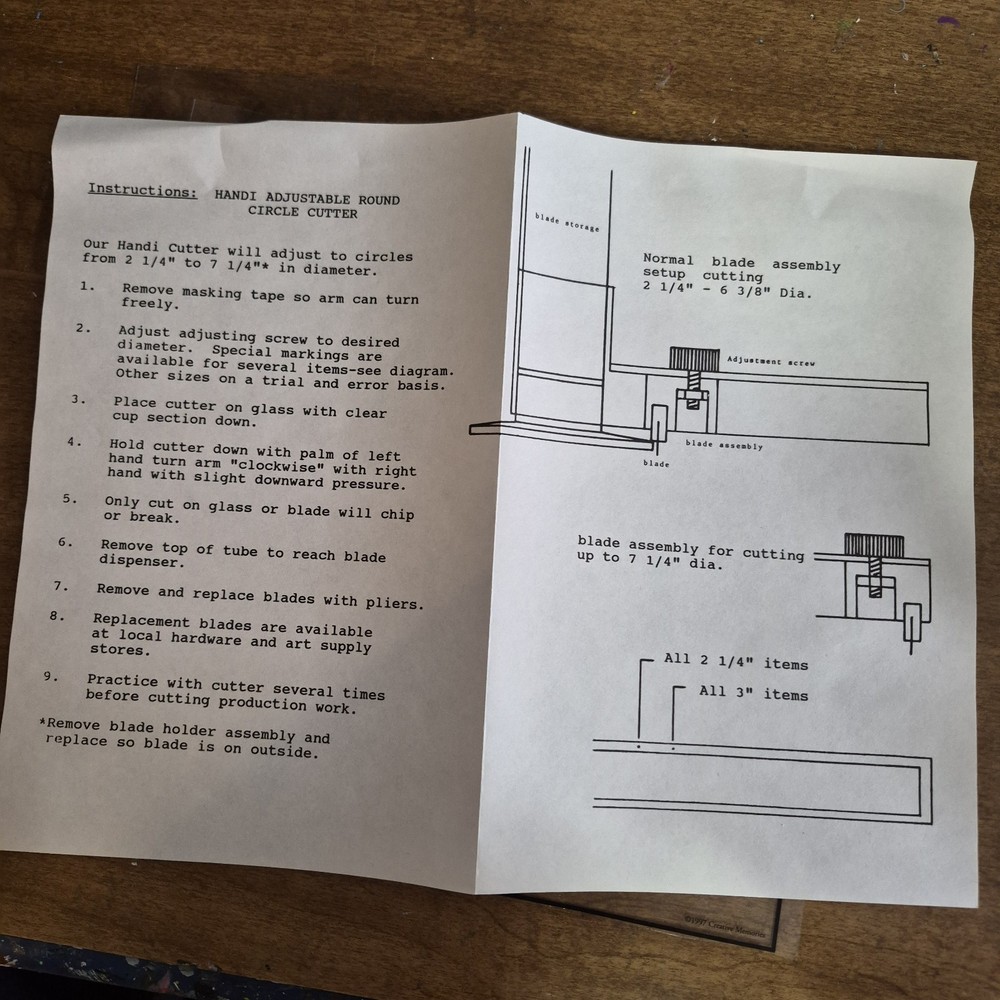 Creative Memories Circle Cutter Glass Tray