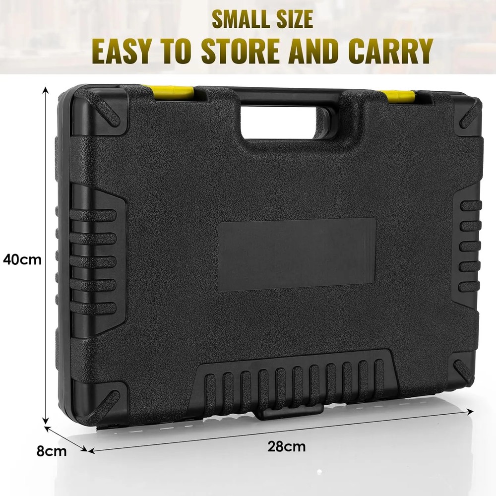 Professional 218 Piece Tool Box,Mechanic Tools Set with Screwdriver, Hex Sockets