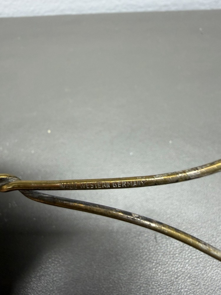 Antique Woven Brass Tea Strainer Basket Spoon Infuser