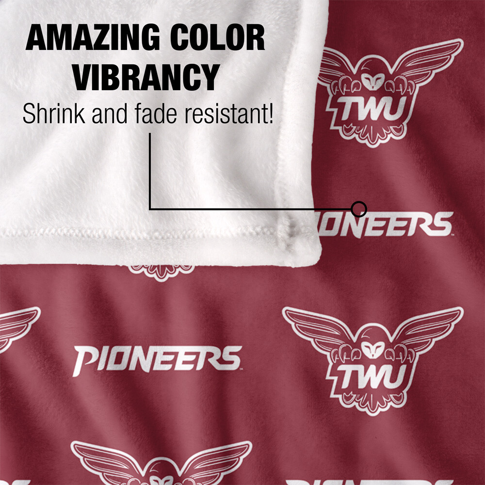 Texas Woman's University Logo Pattern Silky Touch Super Soft Throw Blanket