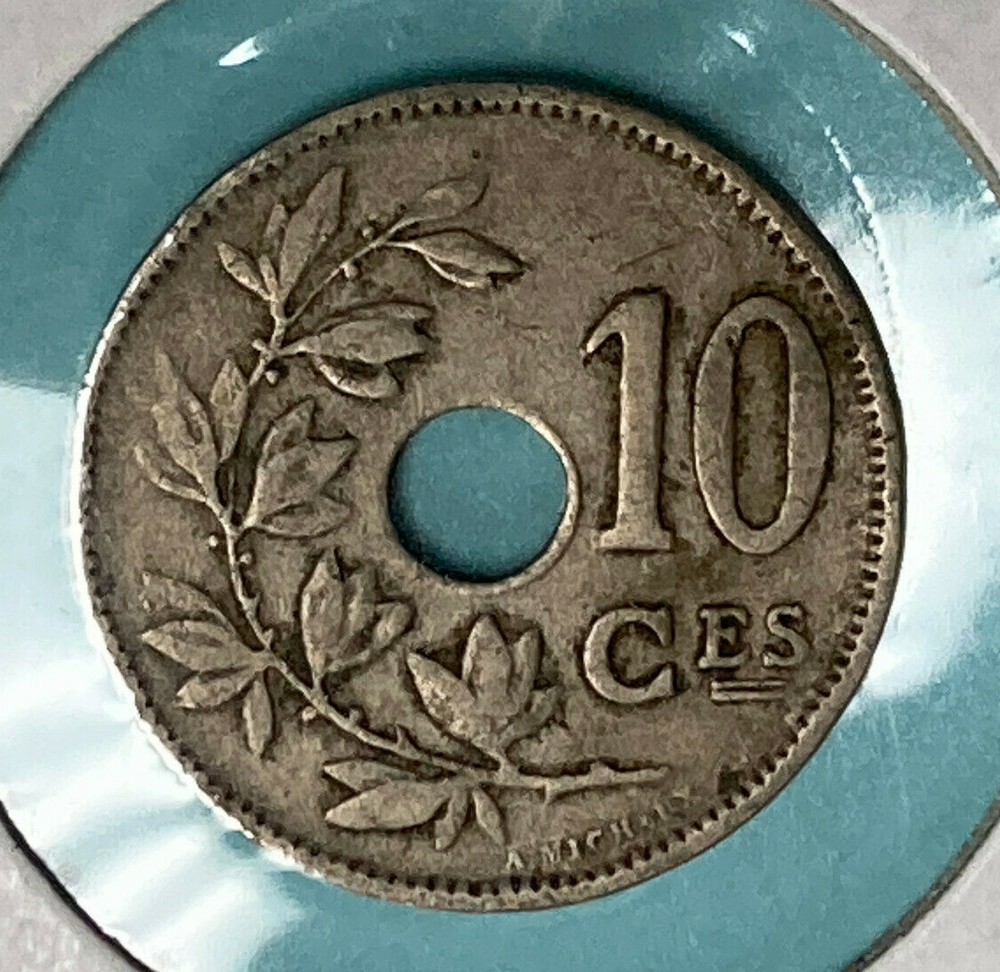 1923 Belgium 10 Centimes Coin