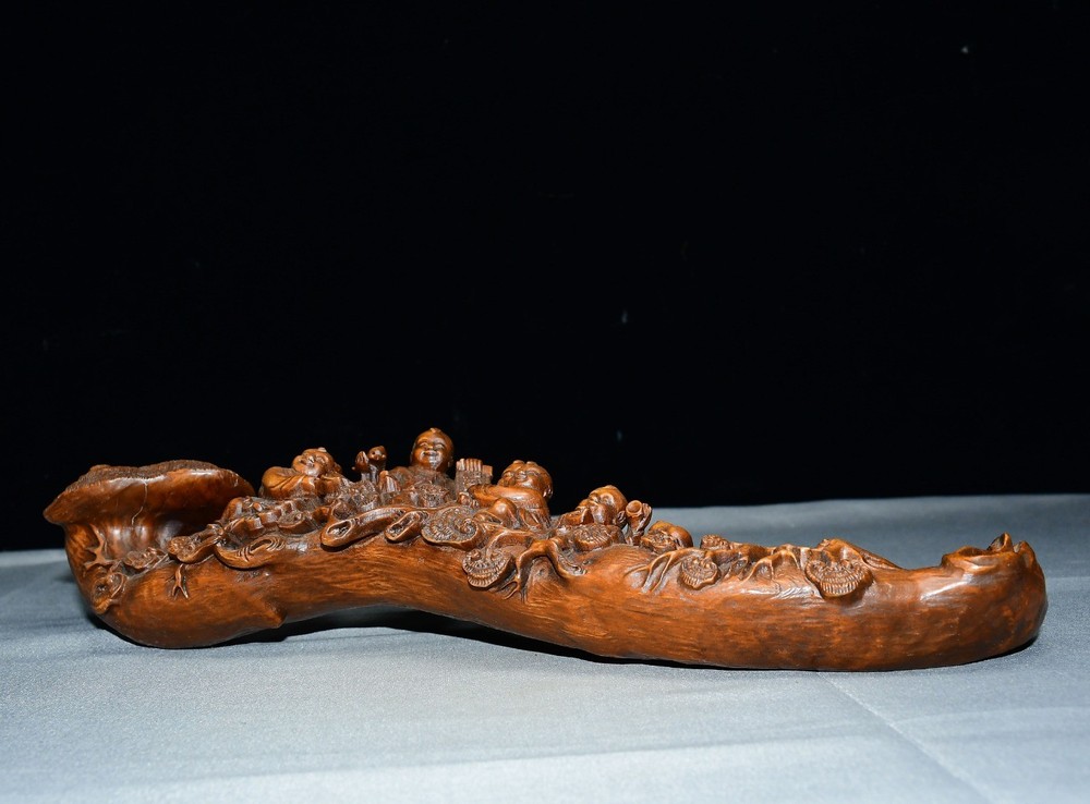 Exquisite Small Leaf Boxwood Five Son Ruyi Ornament