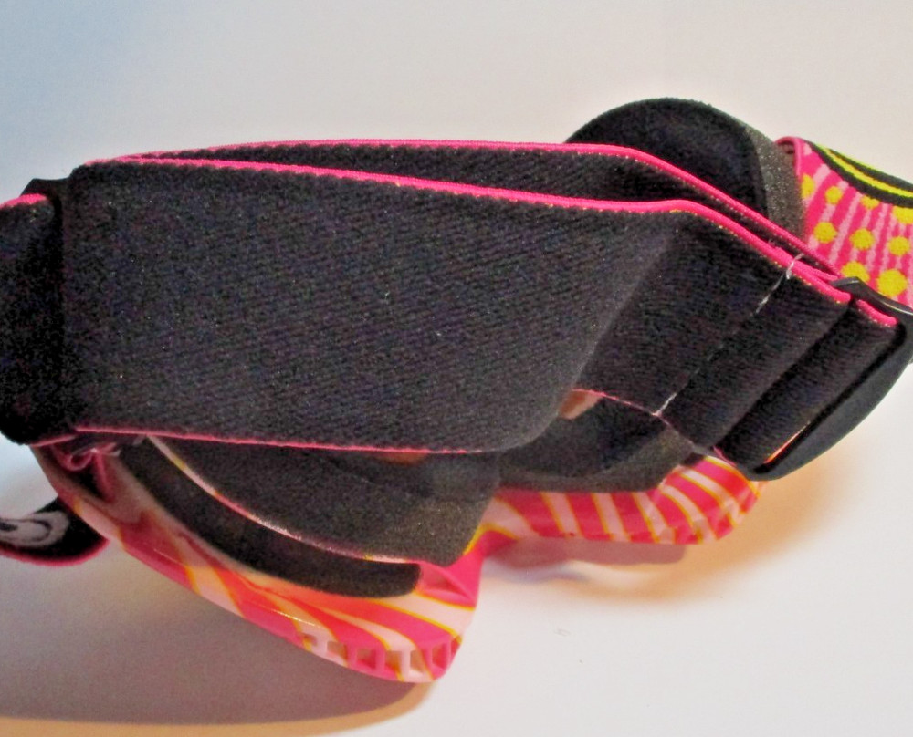 DRAGON Skull Candy Goggles Pink & Yellow Stripe