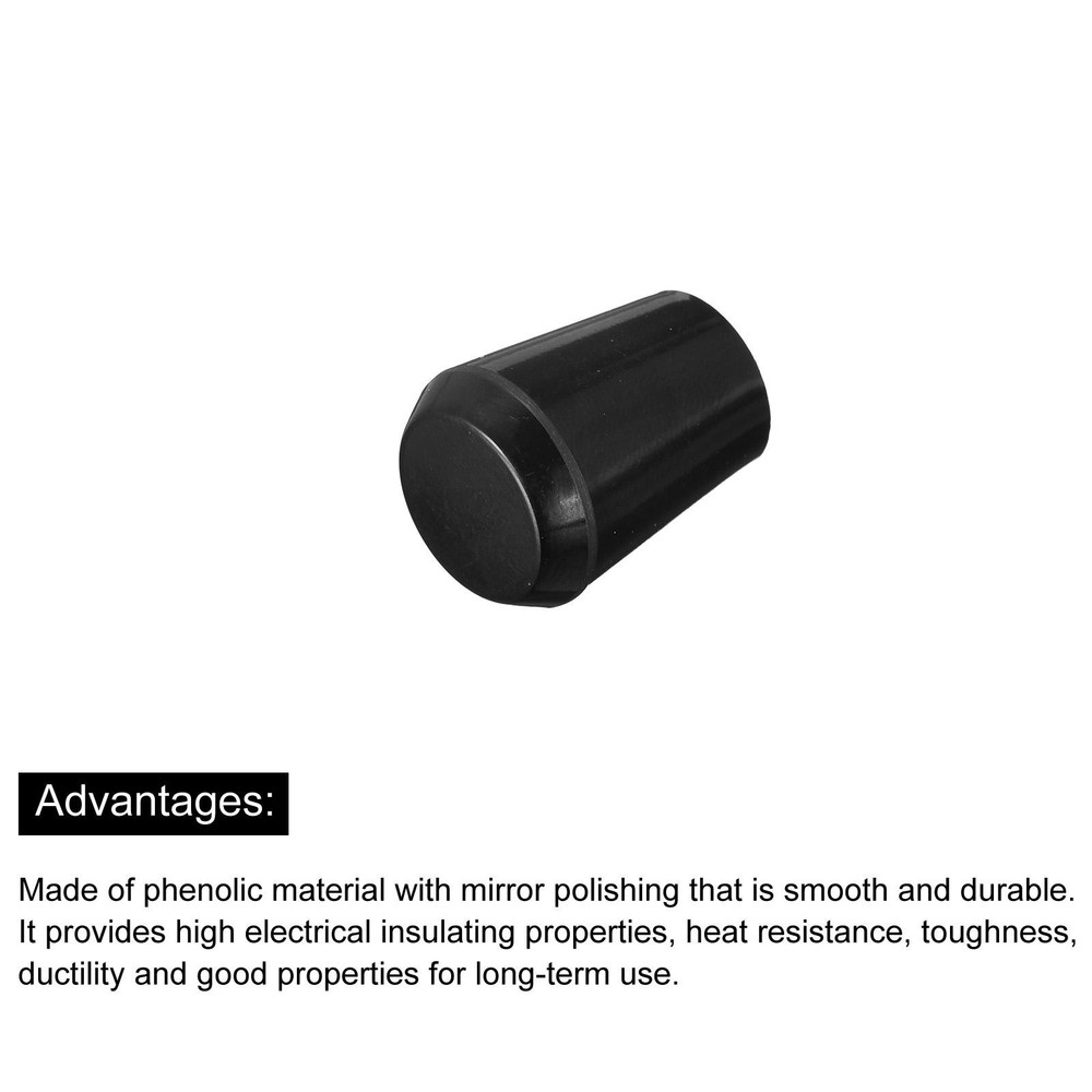 M6x20mm Female Threaded Hand Knobs Tapered Insert Handles for Mechanical, 4Pcs