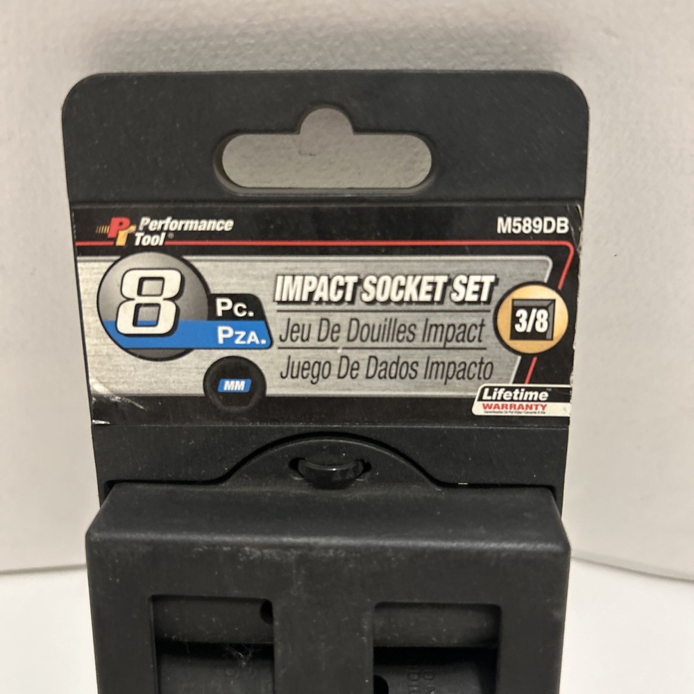 Performance Tool 8 Piece Metric Impact Socket Set 3/8" Drive M589DB