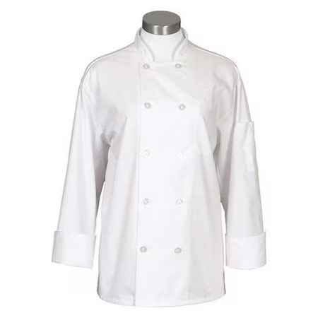 DELTAPLUS 82670 Chef Coat, Mesh Back, White, C11 L/S, MD