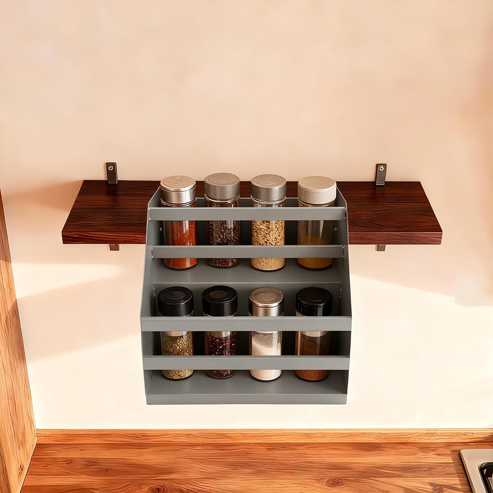Kitchen Pull Down Shelf Upper Cabinet Wall Cabinet Storage Organizer Spice Rack