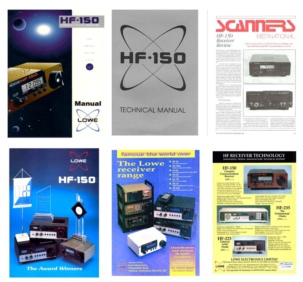 LOWE HF-150 OPERATING + SERVICE MANUALS + ADVERTISEMENTS + REVIEW