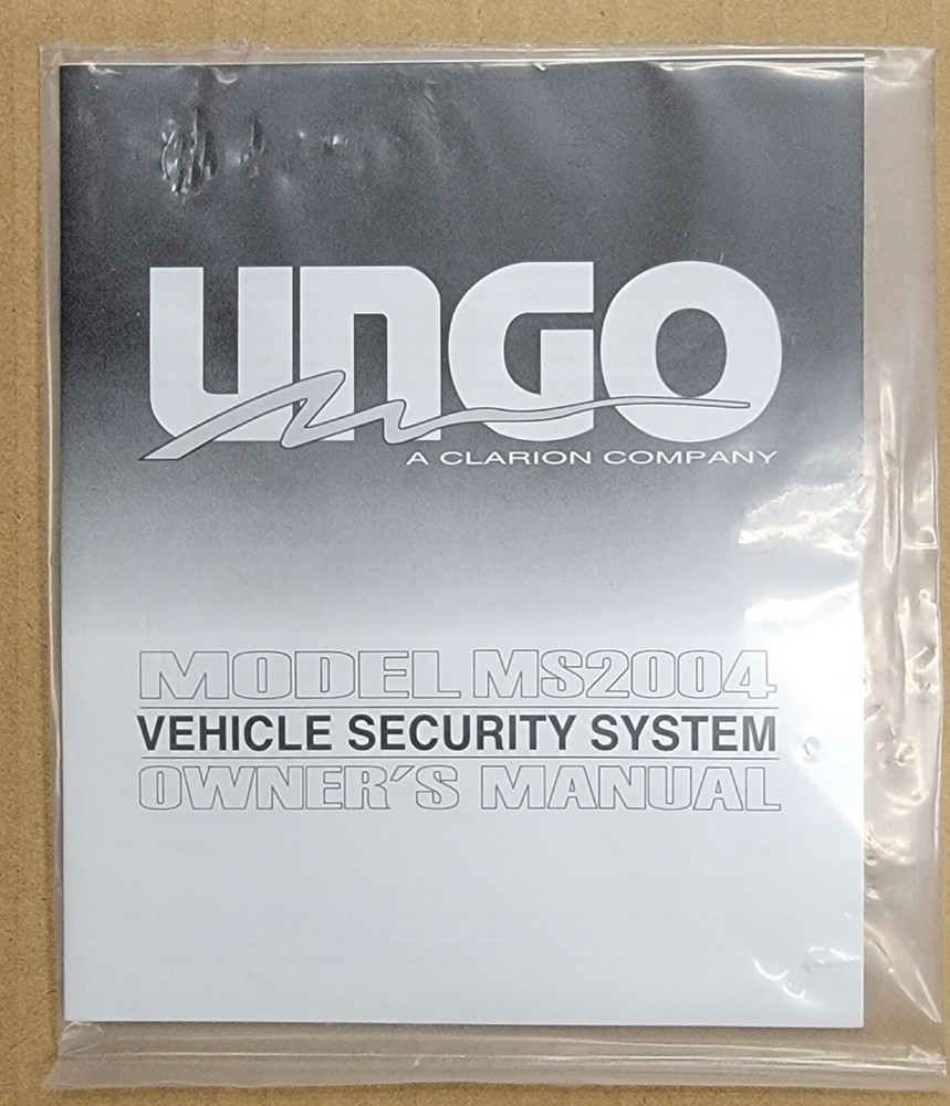 Ungo MS2004 Security & Keyless Entry System with 2 Remotes * NEW IN OEM PACKAGE