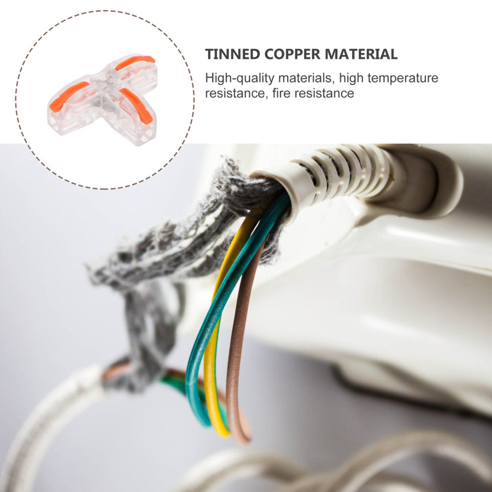 10pcs Quick Splice Wire Connectors Tinned Copper Terminals Cable Connectors