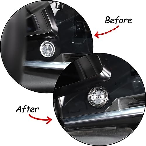 Ignition Starter Trim Ring Compatible with Corvette C8 Carbon Fiber Pattern