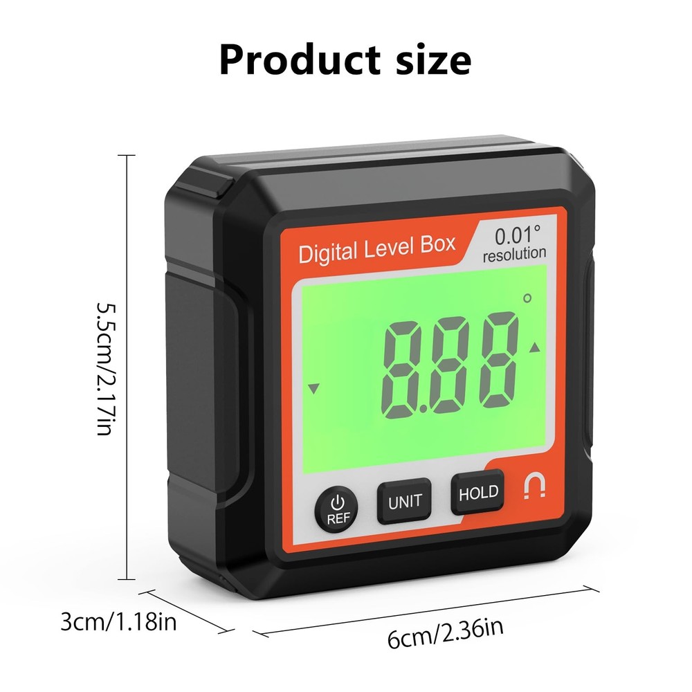 Digital Level Angle Gauge Meter Magnetic Electronic Level Angle Finder Tool P...