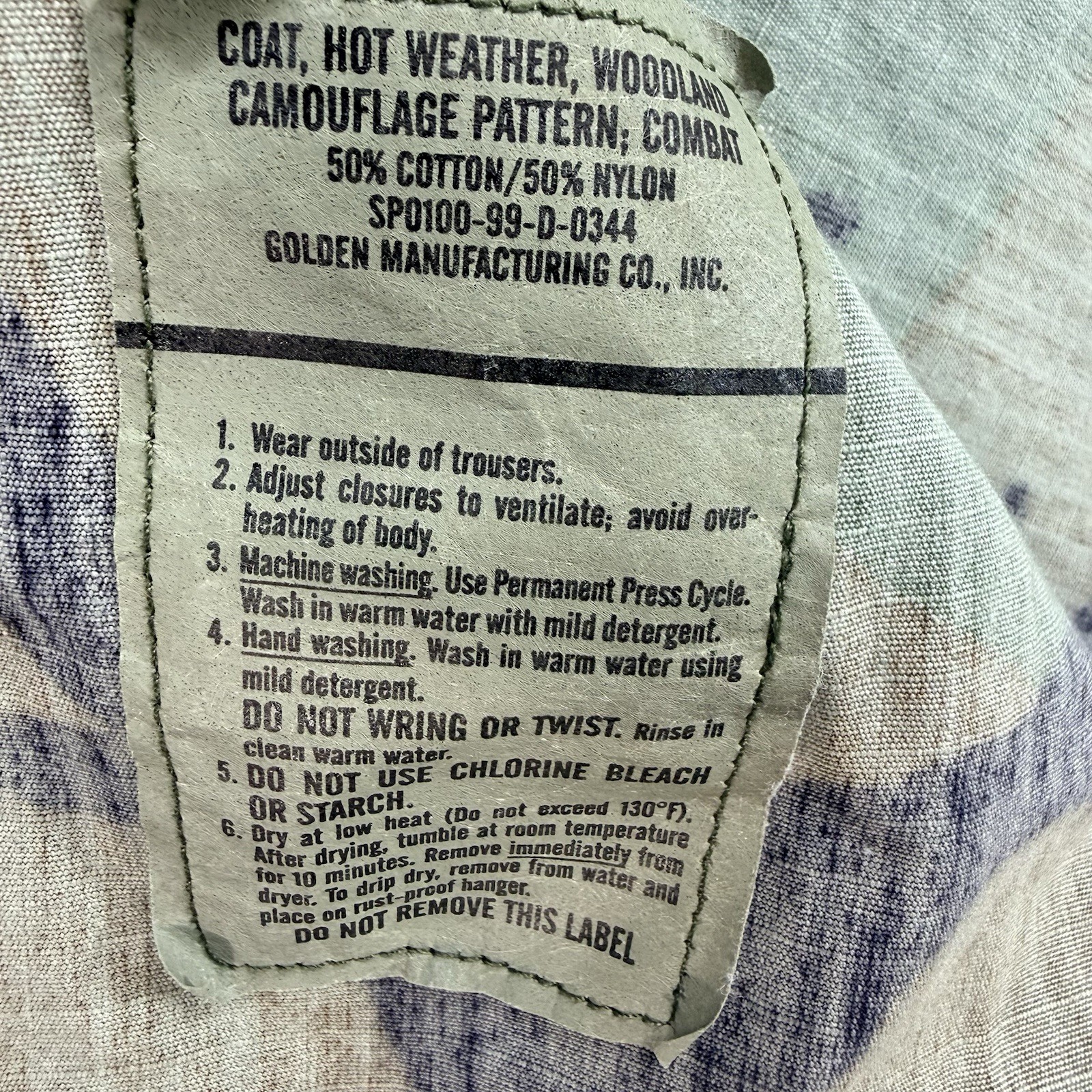 US Army Woodland BDU Jacket Medium Regular 1999 Combat Coat Vintage Military